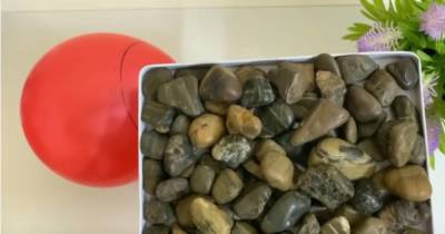 Если у вас есть обычные камни, тогда ищите воздушный шарик. Красивый декор в эко стиле - lifehelper.one