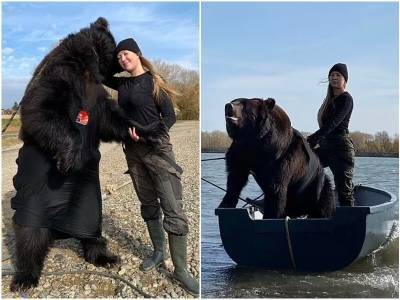 Сибирячка порыбачила с бурым медведем на фотосессии - mur.tv - Новосибирск