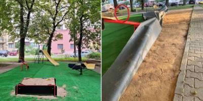 «Положили дырявый ковролин и даже не закрепили»: детская площадка в минском дворе за $5 600 - porosenka.net