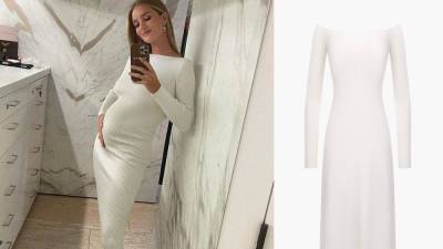 Рози Хантингтон-Уайтли - Белое платье — лучший способ объявить миру о том, что вы беременны. Рози Хантингтон-Уайтли об этом знает - vogue.ru