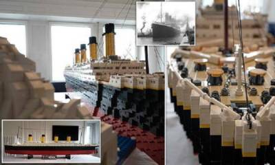 Копия Титаника из 25 000 игрушечных кубиков LEGO - porosenka.net - Сша - Нью-Йорк - Швейцария - Англия - Ирландия