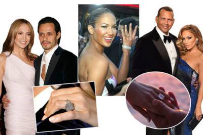 Какими были помолвочные кольца Джей-Ло от Бена Аффл... - glamour.ru