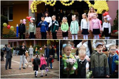 Праздник с цветами и дождем: 1 сентября в минской школе №26 - porosenka.net - Минск