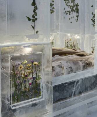 В ледяном отеле Швеции появился «цветочный» номер - elle.ru - Швеция - Отель