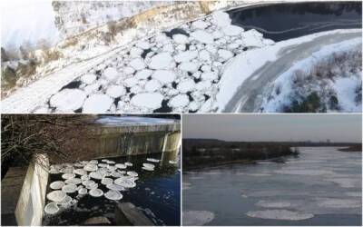 Редкое природное явление на Слепянской водной системе: реки замерзают с красивыми эффектами - porosenka.net - Припять