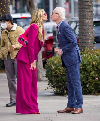 Хайди Клум и ее версия костюма-тройки, который мы будем носить этой весной - elle.ru - Лос-Анджелес