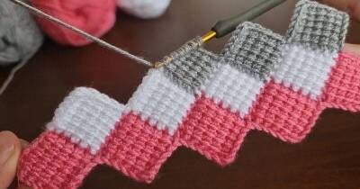 Лёгкое, но удивительно красивое тунисское вязание. Оригинальный метод вязания пледов, шарфов, накидок - lifehelper.one