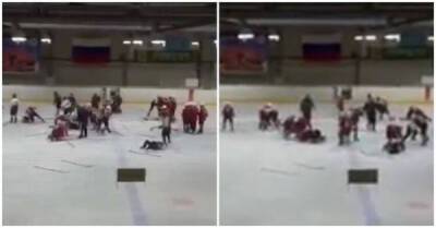 Юные новокузнецкие хоккеисты устроили массовую драку на льду - porosenka.net