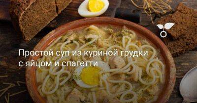Простой суп из куриной грудки с яйцом и спагетти - sadogorod.club