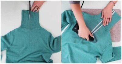 Улучшите водолазку/свитер с узким или растянувшимся горлом маленькой швейной хитростью - lifehelper.one