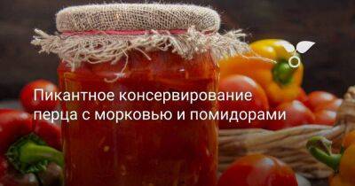 Пикантное консервирование перца с морковью и помидорами - sadogorod.club