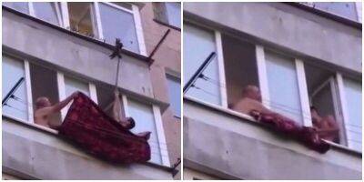 В Тольятти мужчины спасли кота, который выпал с балкона - mur.tv - Тольятти