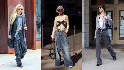 Знаменитости - Streetstyle: з чим носити широкі джинси цього сезону - vogue.ua