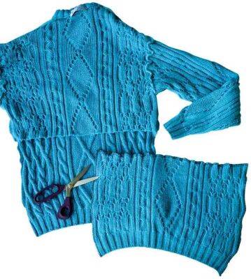 Второй шанс: шапка, варежки и шарф снуд из пуловера - milayaya.ru