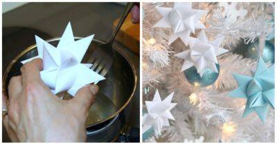 Погрузите бумажную звезду в горячий воск: необычный способ создания уникального новогоднего украшения - cpykami.ru