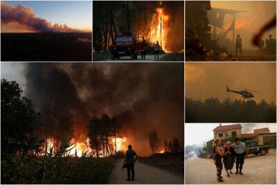 Из-за сильной жары в Европе вспыхнули лесные пожары - porosenka.net - Франция - Сантьяго - Лиссабон
