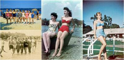 Винтажные фотографии молодых девушек в купальниках 1950-х годов - porosenka.net