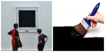 Действительно ли картина «Черный квадрат» некоторое время провисела в Третьяковской галерее… - porosenka.net
