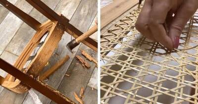 Вместо того чтобы выбросить, талантливая рукодельница сама обновила старые деревянные стулья - lifehelper.one