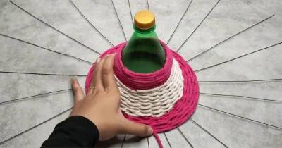 Очаровательная, практичная вещица для дома из бутылки, верёвки и проволоки - lifehelper.one