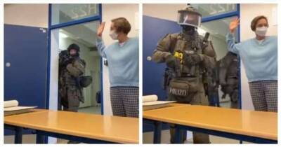 Хенде хох: немецкие правоохранители ворвались в класс, удивив учителя (2 фото + 1 видео) - chert-poberi.ru