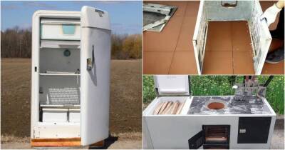 Печь-мангал из старого холодильника: быстрый способ оборудовать зону барбекю - lifehelper.one