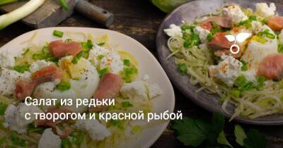 Салат из редьки с творогом и красной рыбой - sadogorod.club