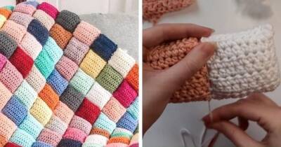 Милейшая вязаная идея. Свяжите крючком стильное, тёплое, мягкое одеяло в стиле пэчворк - cpykami.ru