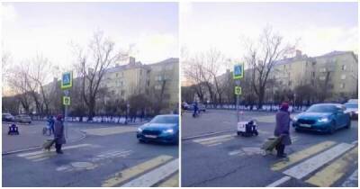 Московская пенсионерка помогла роботу-курьеру перейти дорогу - porosenka.net