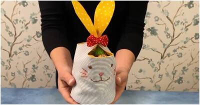 Готовимся к Пасхе: корзина с кроликом для яиц и сладостей - lifehelper.one