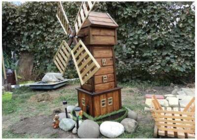 Декоративная мельница для сада своими руками: пошаговая инструкция, чертежи, фото - sadogorod.club