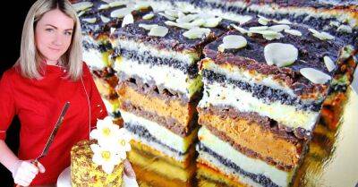 Лилия Цвит - Творожный торт «Вышиванка», благодаря кофейной прослойке десерт изящный, как из ресторана - lifehelper.one - Украина