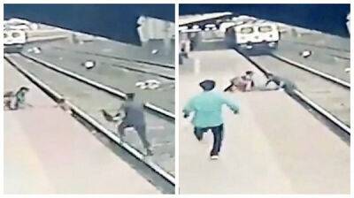Видео: героическое спасение ребенка, упавшего на рельсы перед приближающимся поездом - porosenka.net