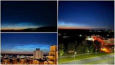 Серебристые облака: редкое погодное явление наблюдали ночью в Беларуси - porosenka.net - Минск - Белоруссия - Витебск - Гомель