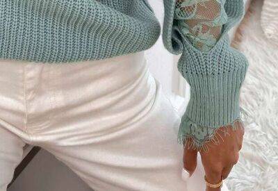 Пуловеры с кружевными вставками — выглядят шикарно и вяжутся быстро - milayaya.ru