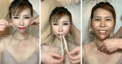 Коварные азиатки с помощью макияжа преображаются до неузнаваемости! - porosenka.net