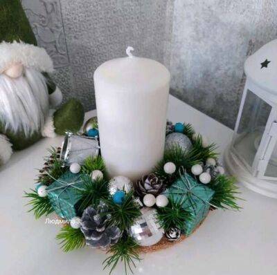Новогодние композиции со свечами: праздничные идеи - milayaya.ru
