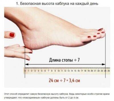 3 способа определения высоты удобных каблуков - polsov.com