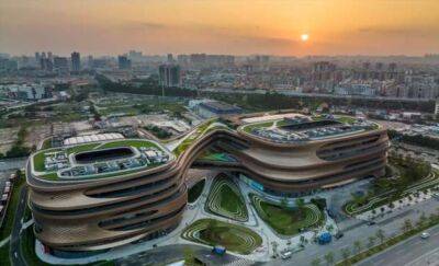 Архбюро Захи Хадид завершило проект грандиозного здания, напоминающего знак бесконечности - chert-poberi.ru - Китай - Гуанчжоу