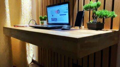 Как изготовить парящий компьютерный стол — удобная мебель и экономия средств - milayaya.ru