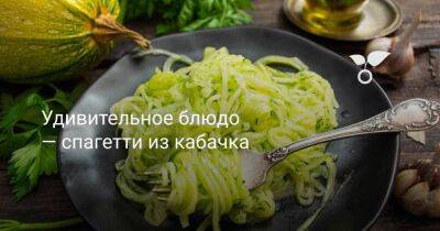 Удивительное блюдо — спагетти из кабачка - sadogorod.club