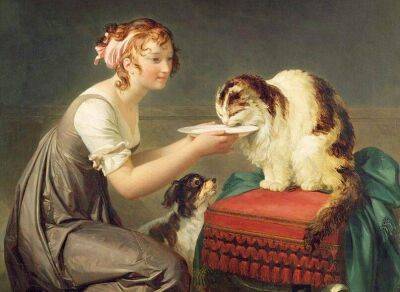 Для чего кошки и собаки присутствуют в классической живописи? - lifehelper.one
