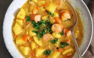 Картофельный суп по-немецки за 30 минут. Мяса внутри 100 граммов, но кажется, словно его в 10 раз больше - lublusebya.ru