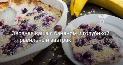 Овсяная каша с бананом и голубикой — правильный завтрак - sadogorod.club