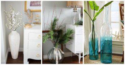 Элегантные и красивые идеи напольных ваз для стильного домашнего декора - lifehelper.one
