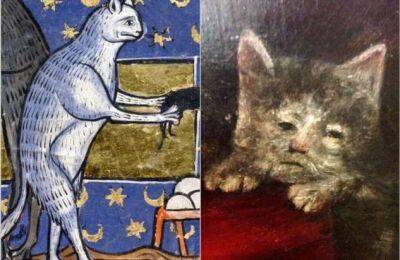 Почему в Средневековье кошек изображали такими страшными - chert-poberi.ru - Египет
