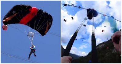 В Сочи бейсджамперы специально запутывали стропы своих парашютов, чтобы пощекотать нервы зрителям - porosenka.net - Россия - Сочи