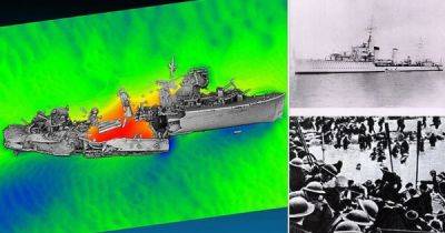 Уинстон Черчилль - Учёные создали 3D-модель эсминца, затонувшего в 1940 году в Дюнкерке - porosenka.net - Франция - Англия
