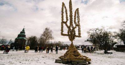 У Києві на Різдво встановили найбільший тризуб з дідухів в Україні - womo.ua - місто Київ