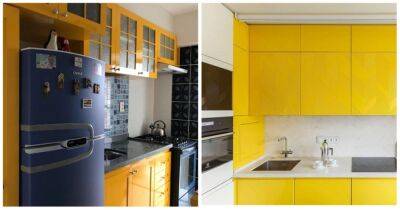 Кухни с желтыми шкафами: идеи для смелого и красочного интерьера - cpykami.ru